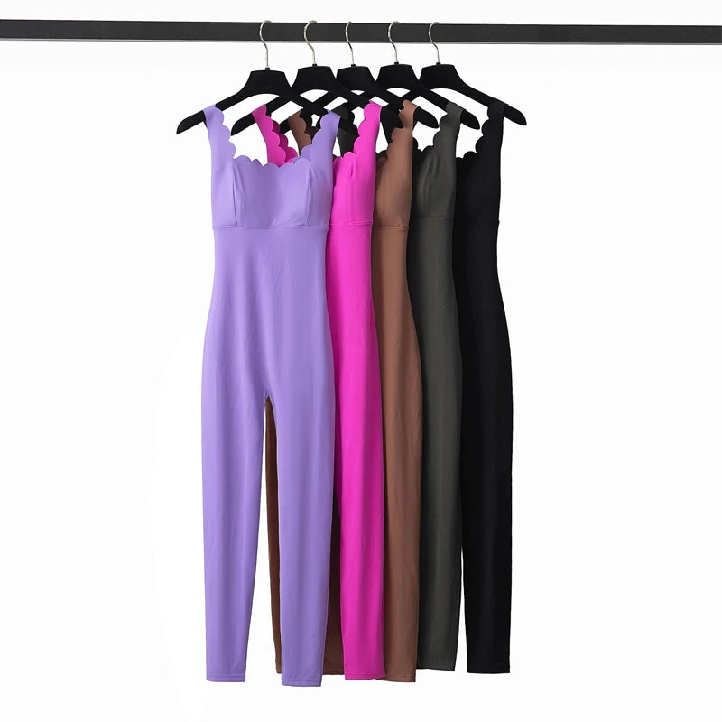 Women One Piece Gym Jumpsuit – Buttery Soft Stretch Yoga & Running Bodysuit