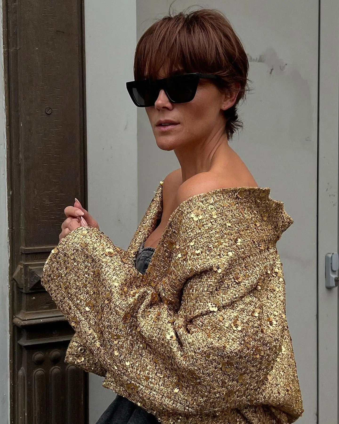 Gold Sequin Jacket – Women’s Statement Party Jacket