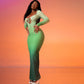 KALANI GRADIENT COLOR BODYCON MAXI DRESS