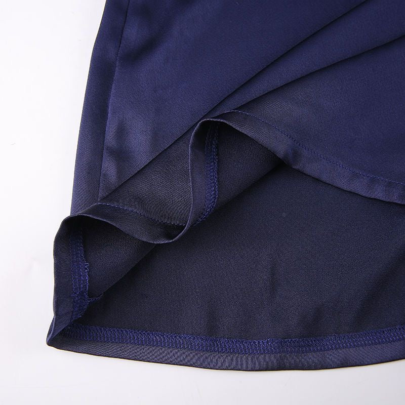 ZOLA LONG SLEEVE BLUE SHIRT MINI DRESS