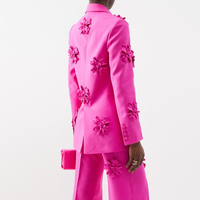 KIMBER FLOWER DECORATED PANTS and BLAZER SET
