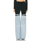 MAKENZIE KNEES WAIST FLARED DENIM PANTS