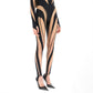 DALARY PRINTED MESH LEGGINGS