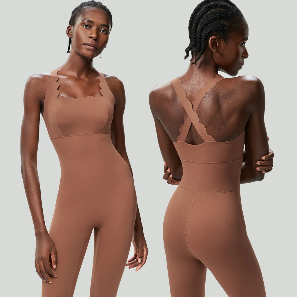 Women One Piece Gym Jumpsuit – Buttery Soft Stretch Yoga & Running Bodysuit