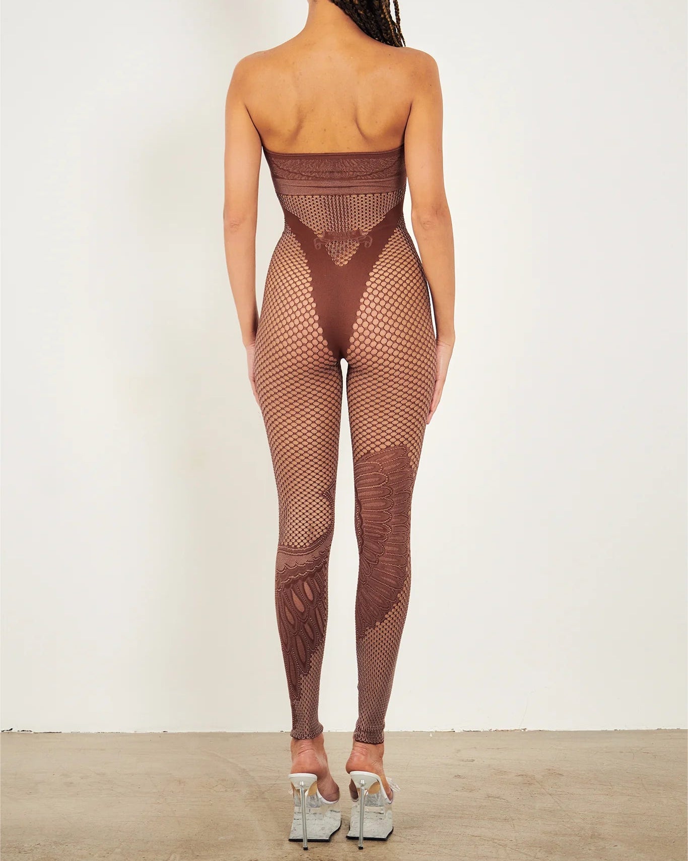 Leopard Jumpsuits for Women Hollow Out Off Shoulder Sleeveless Chic Rompers 2025 New Female Fashion See Through Bodysuits