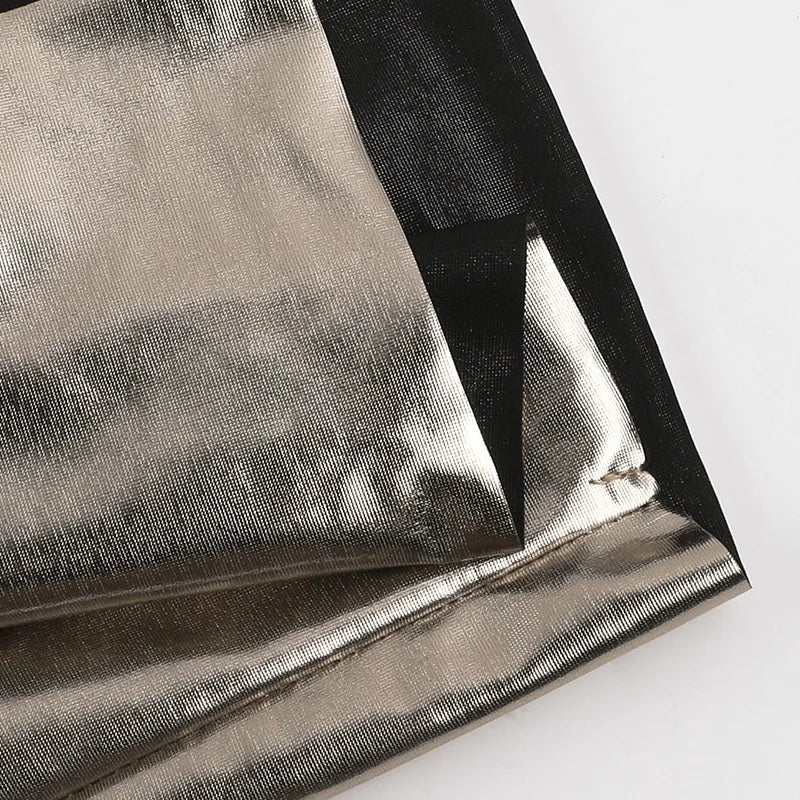 ONE INCLINED SHOULDER SILVER MIDI DRES