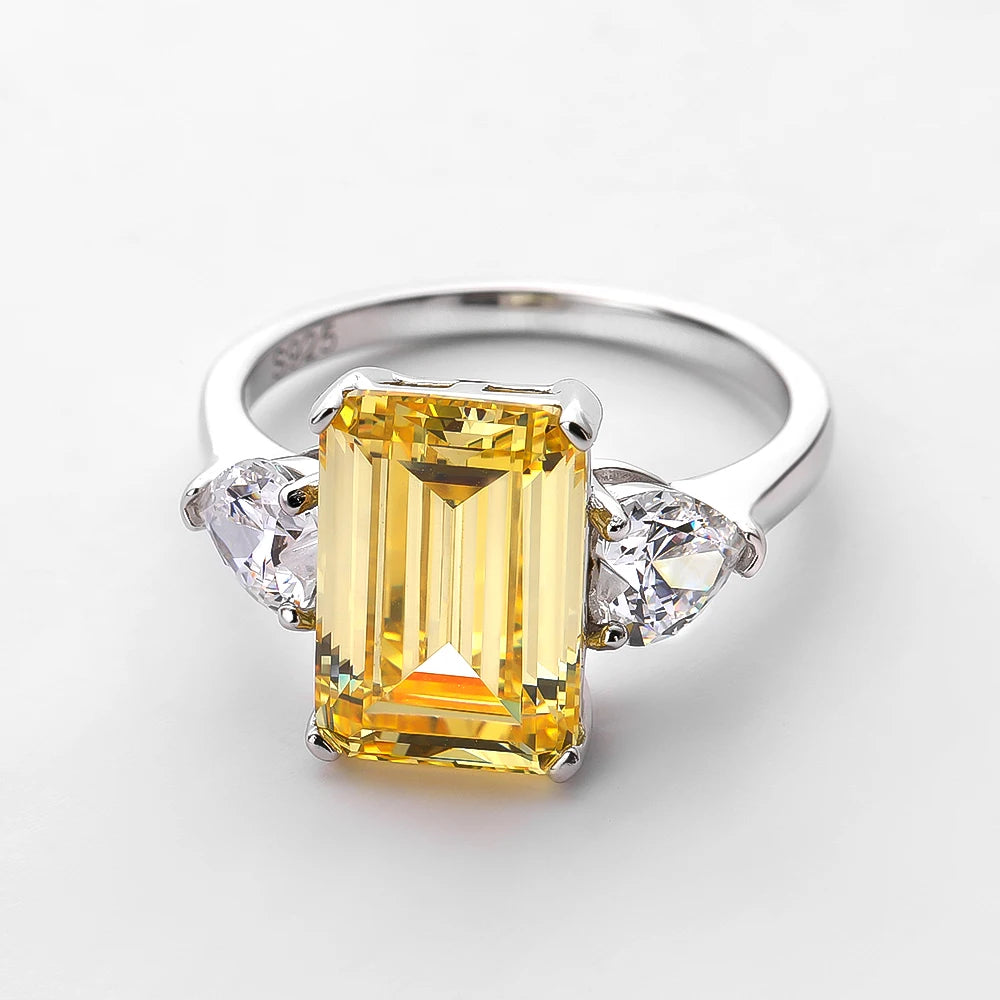 Yellow Topaz Pendant Necklace 925 Sterling Silver with Diamond Accent – Elegant Fine Jewelry for Women