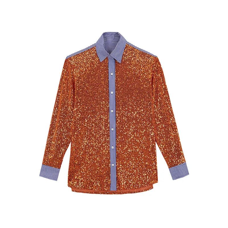 SEQUIN BLOUSE and PANTS SET