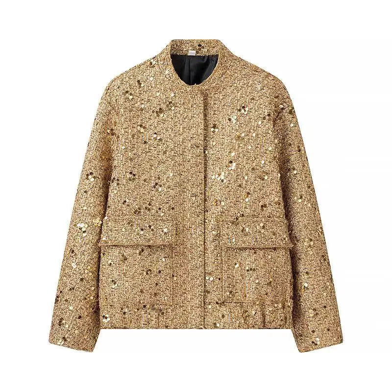 Gold Sequin Jacket – Women’s Statement Party Jacket