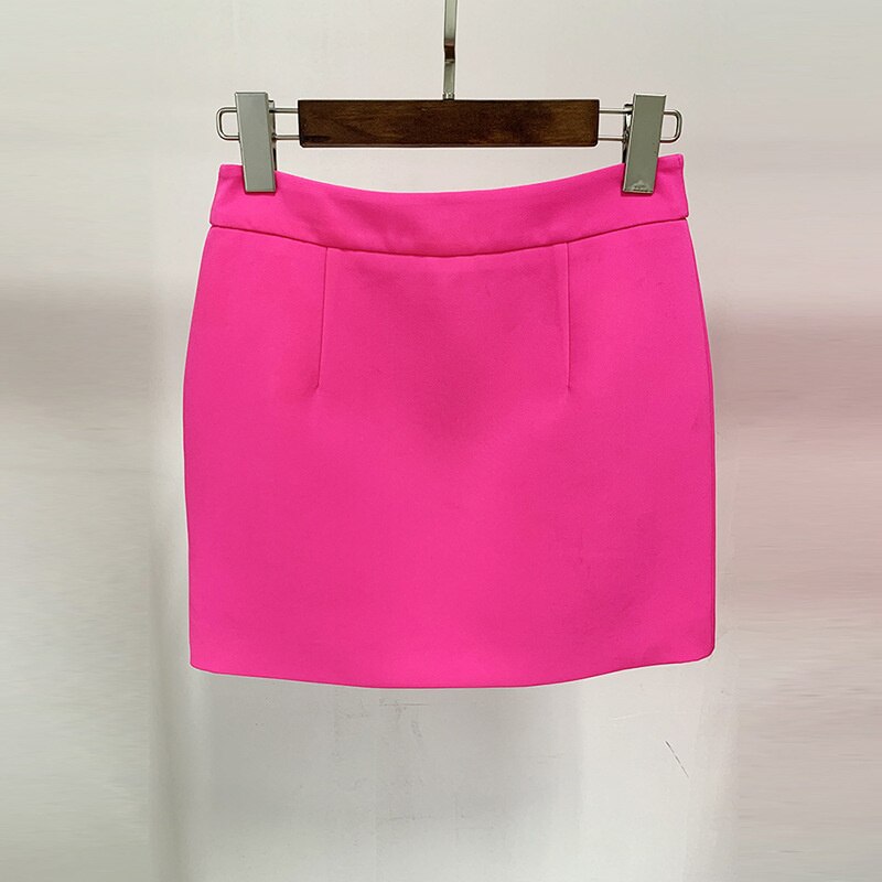 THEODORA PINK FLOWER DECORATED BLAZER and SKIRT