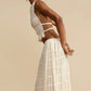 SLAVA PLEATED CROP TOP and LONG SKIRT SET