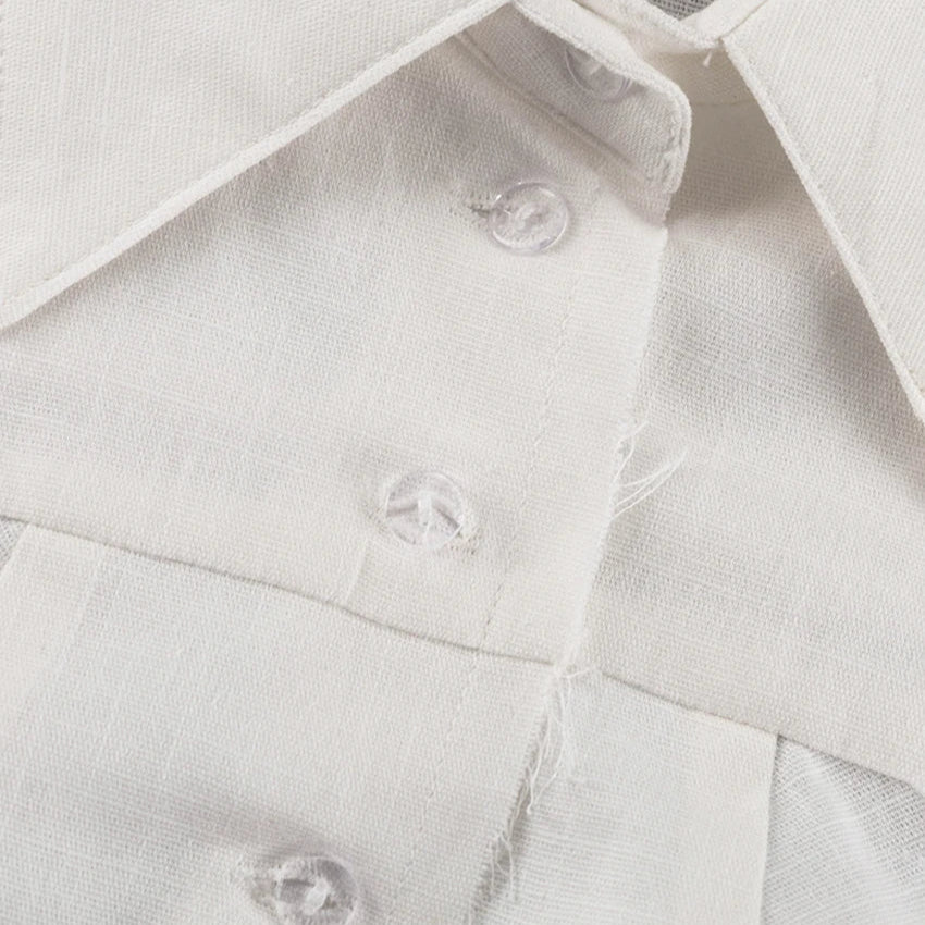 LINEN CUT OUT PANTS and SHIRT SET