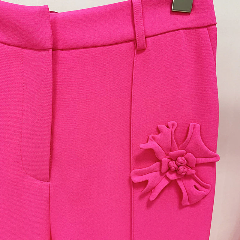 KIMBER FLOWER DECORATED PANTS and BLAZER SET