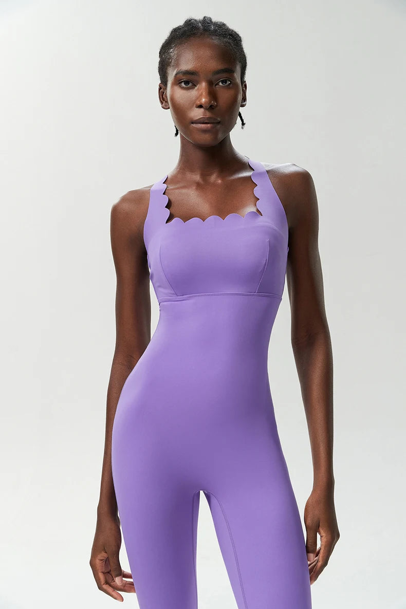 Women One Piece Gym Jumpsuit – Buttery Soft Stretch Yoga & Running Bodysuit