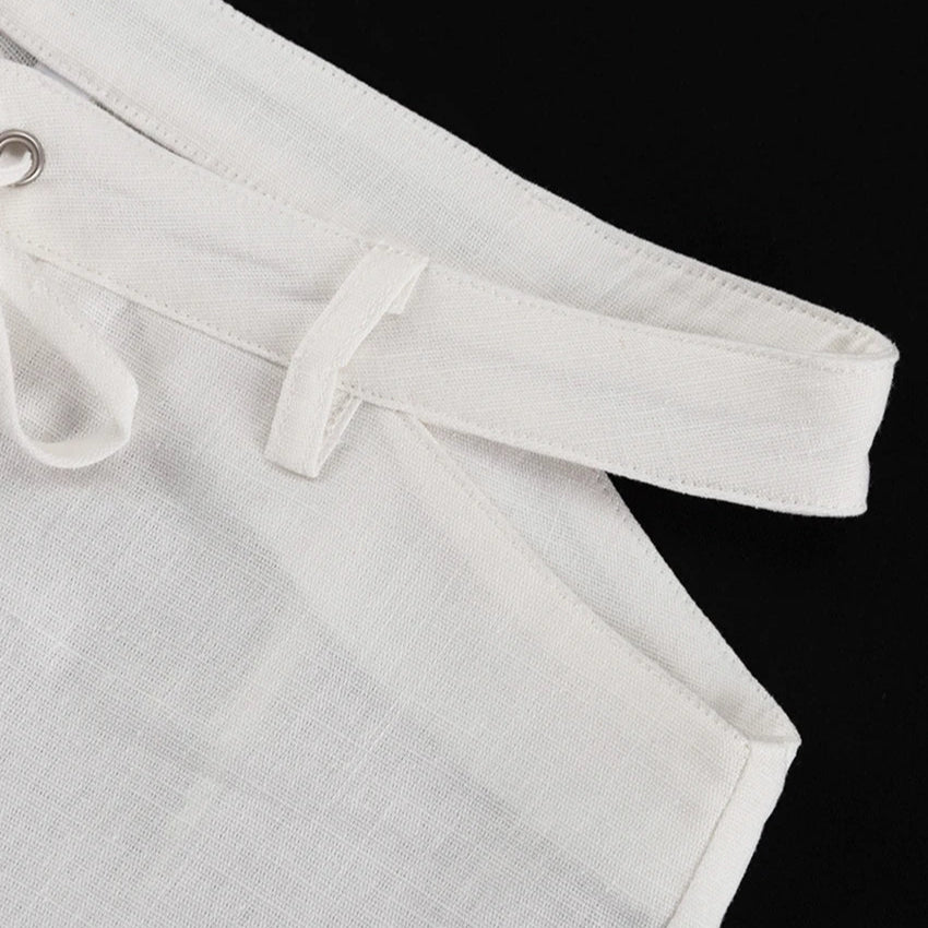 LINEN CUT OUT PANTS and SHIRT SET