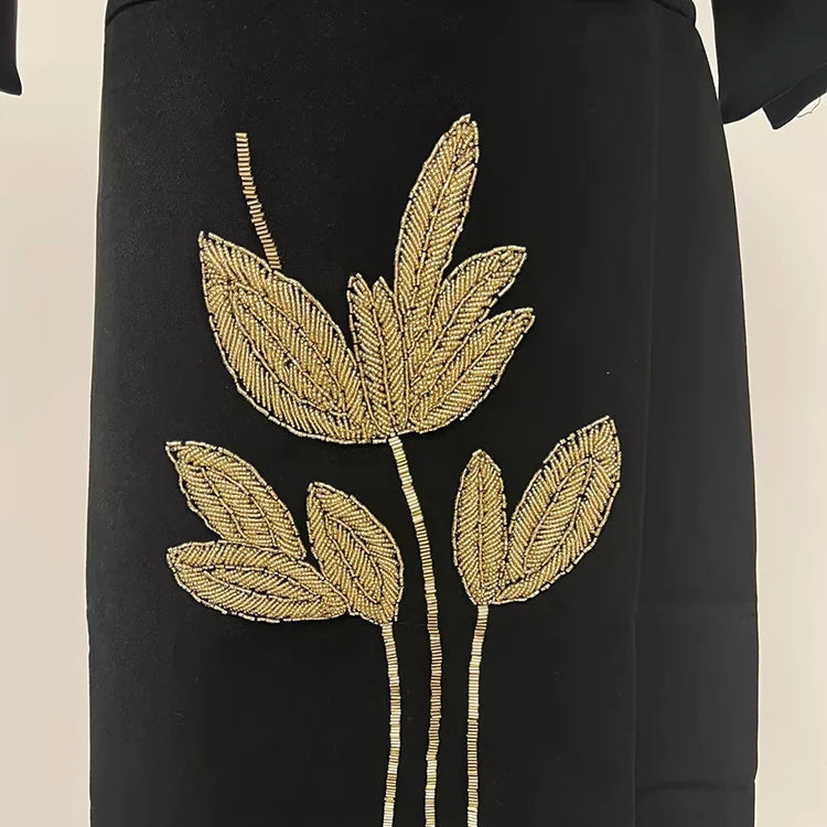 HALF SLEEVE COAT and HIGH WAIST MIDI DRESS SET PATCHWORK FLOWERS