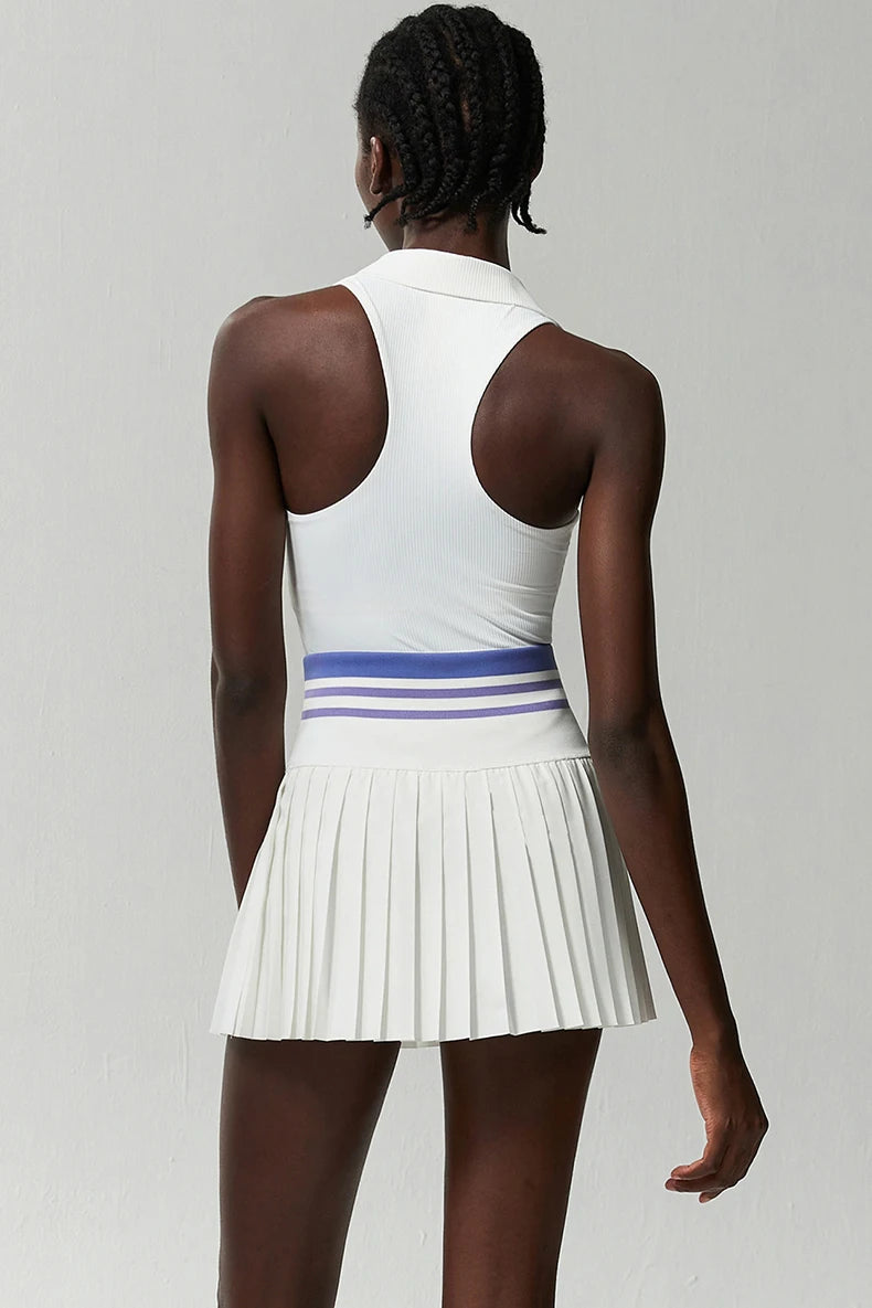 Women’s Two Piece Yoga Set – Gym Top & Tennis Skirt Quick Dry Sportswear