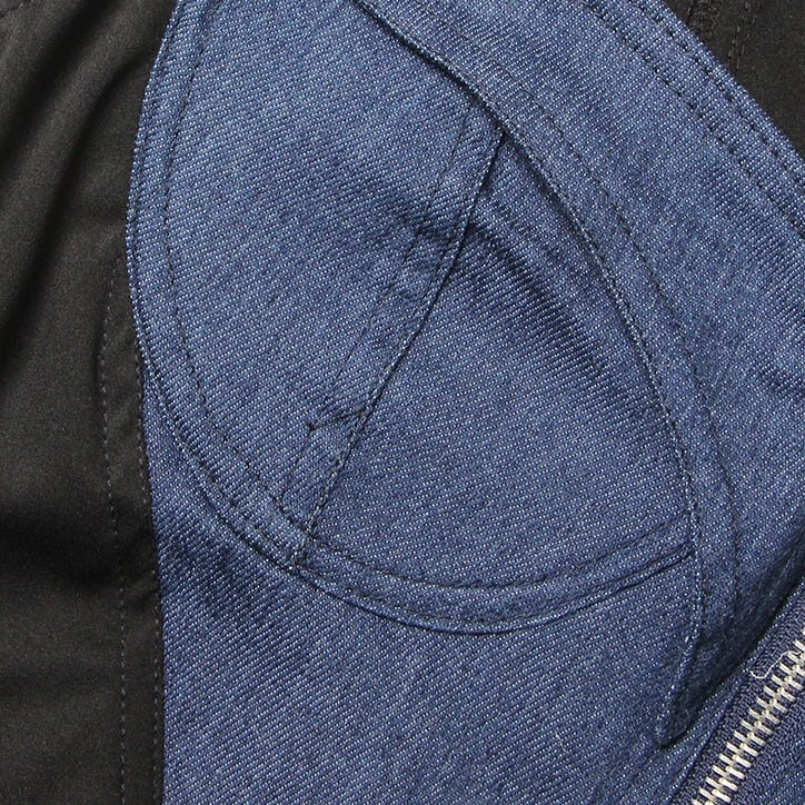 KHALY ZIPPER DENIM BODYSUIT