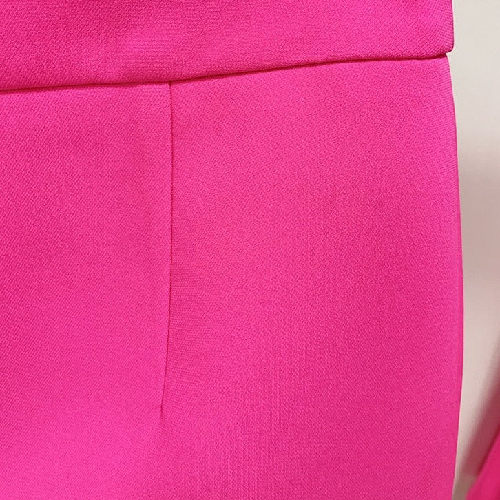 THEODORA PINK FLOWER DECORATED BLAZER and SKIRT