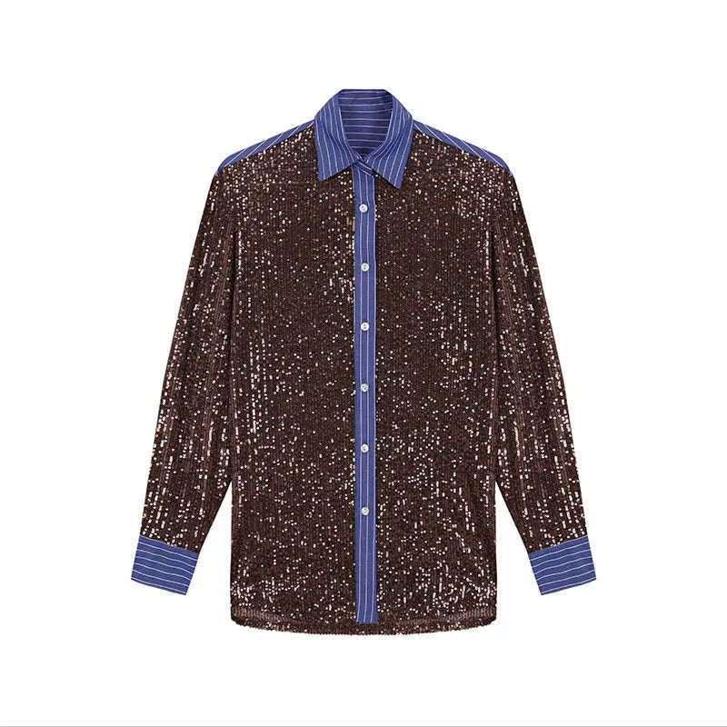 SEQUIN BLOUSE and PANTS SET