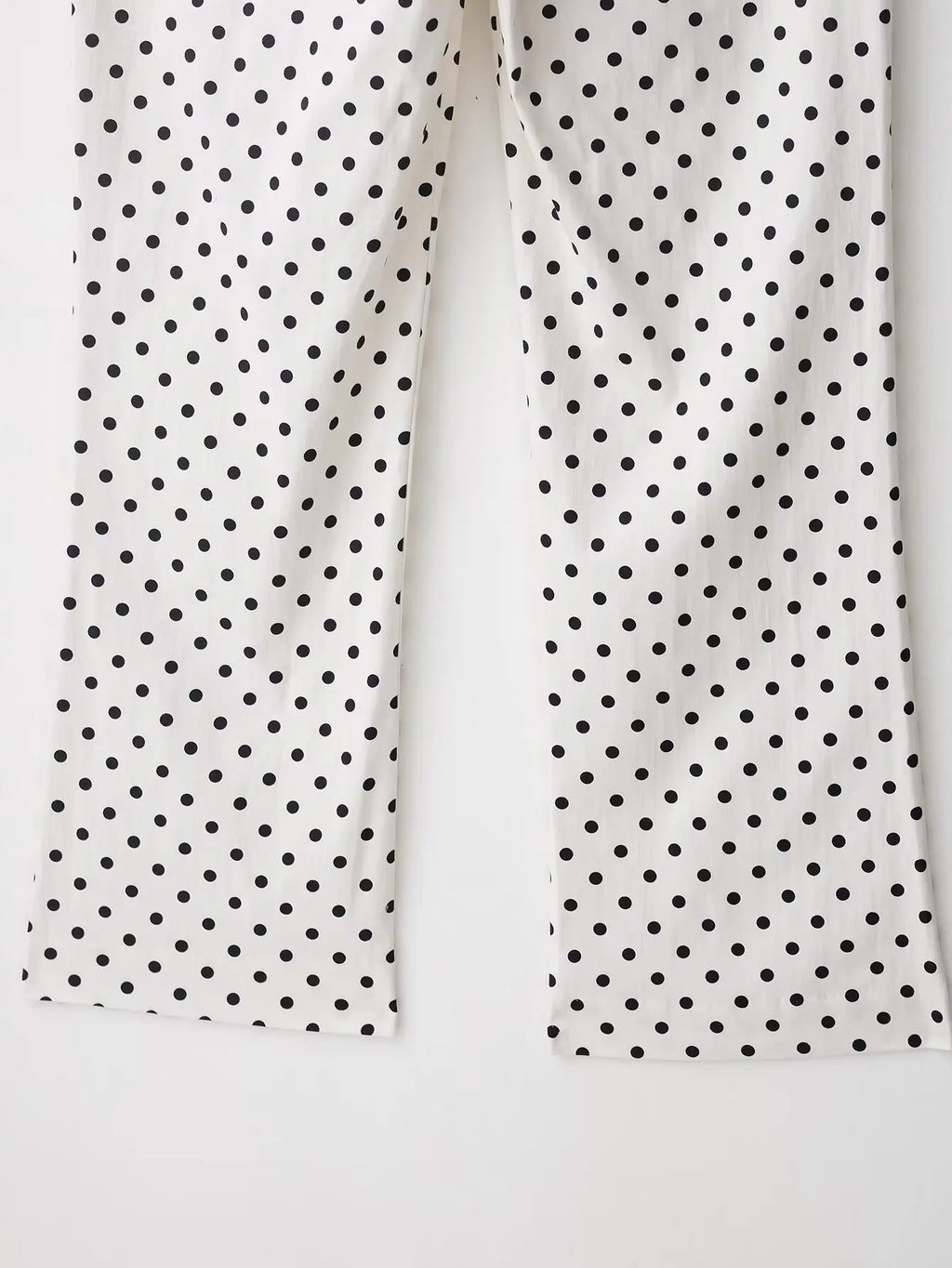 Polka Dot Two Piece Set with High Neck Jacket and Matching Pants or Shorts