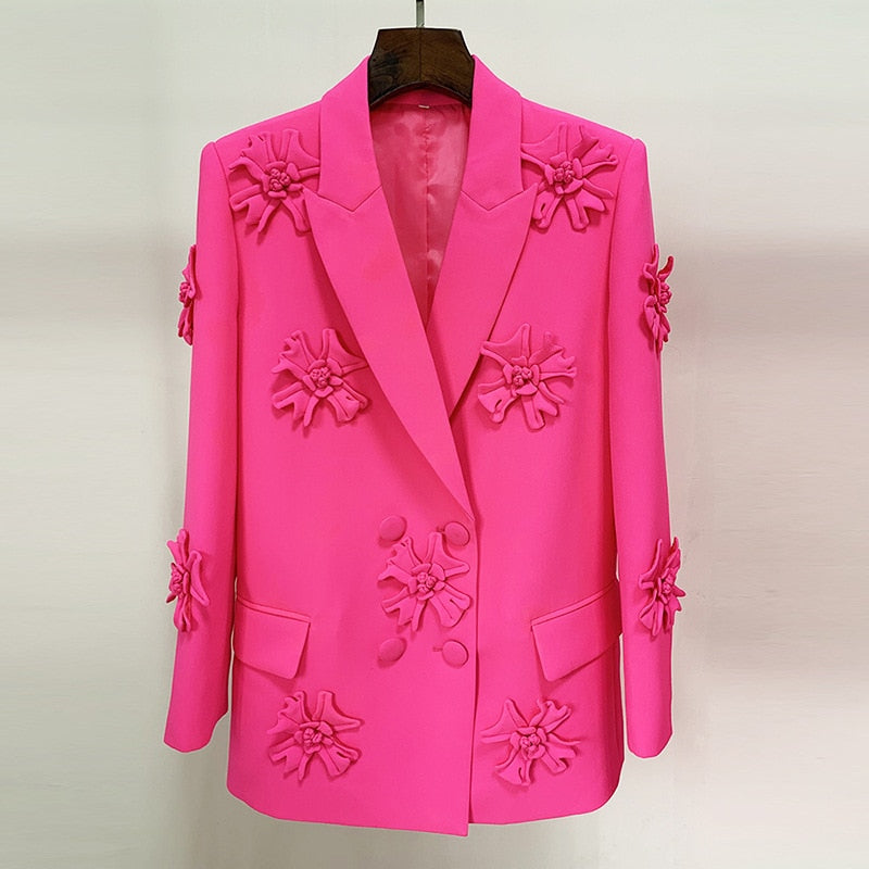 KIMBER FLOWER DECORATED PANTS and BLAZER SET