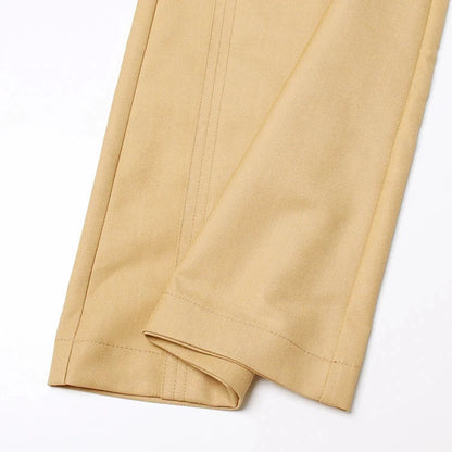 MUSTARD HIGH WAISTED WIDE TROUSERS