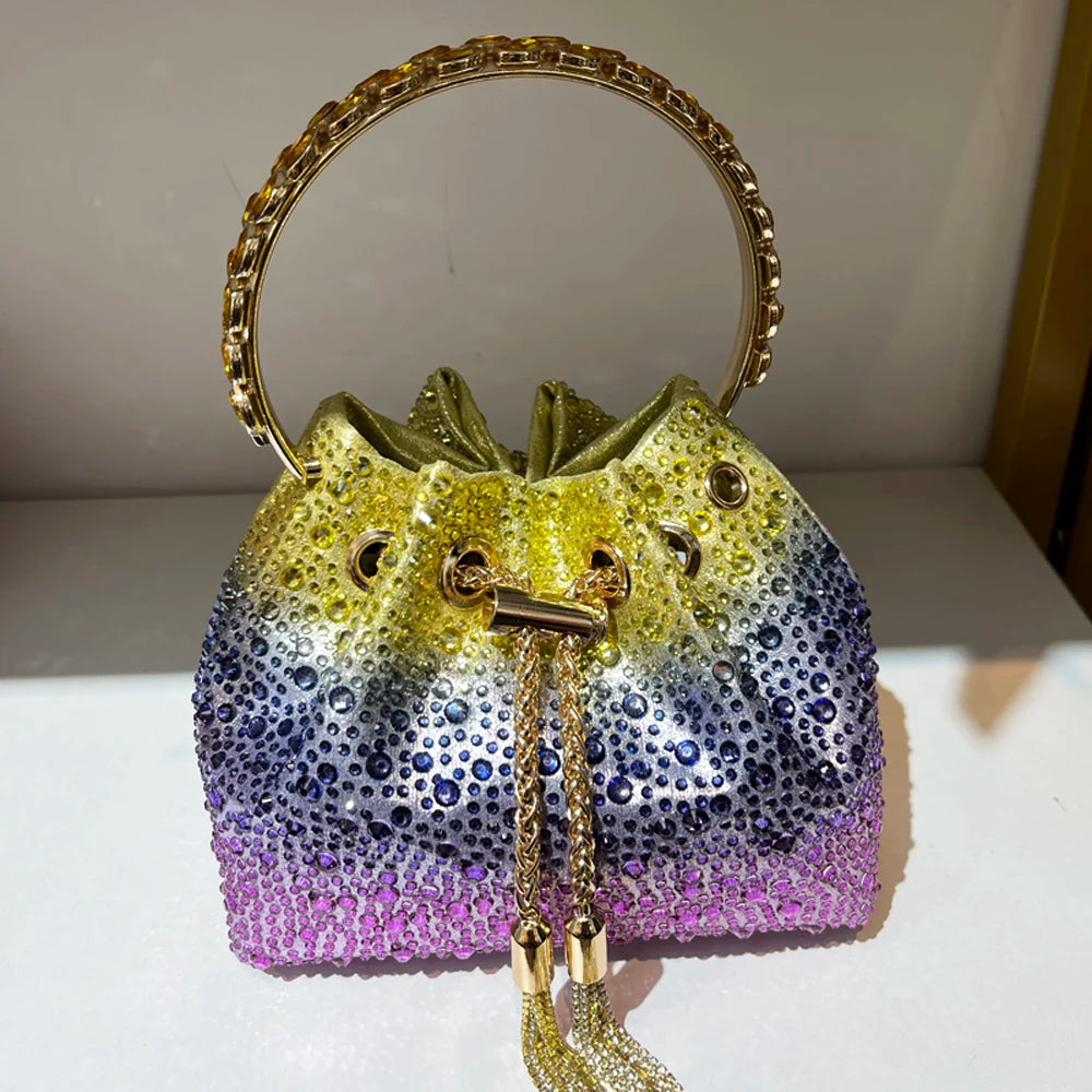 RHINESTONES CLUTCH HANDBAG PURSES