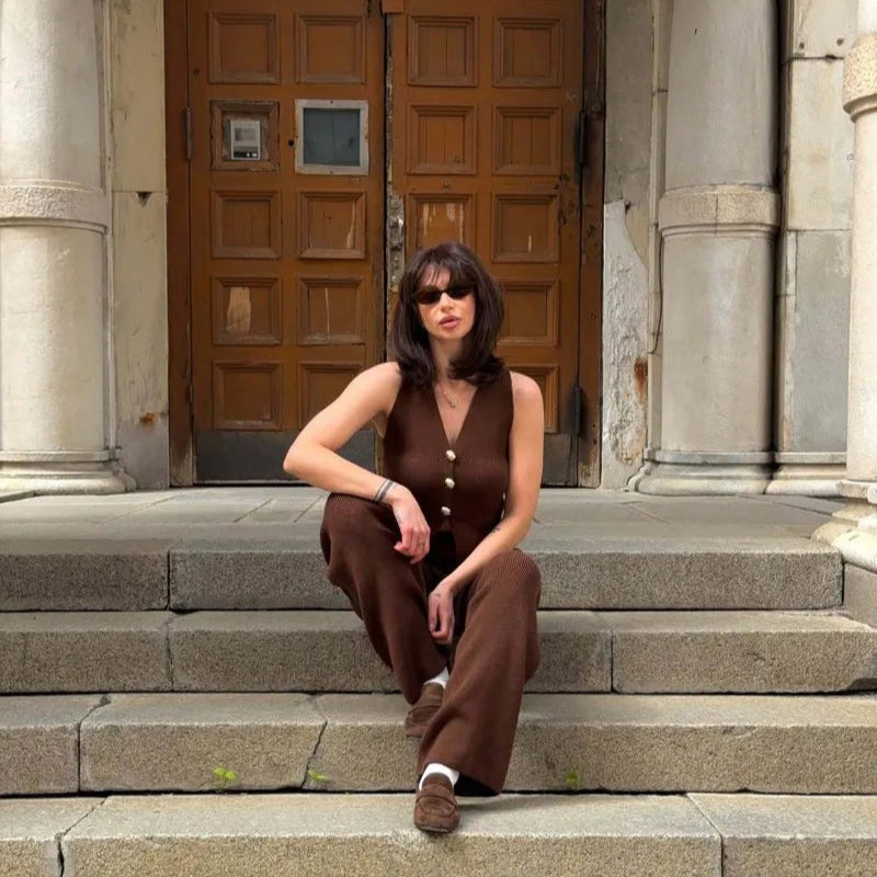 KNIT PANT and VEST SET