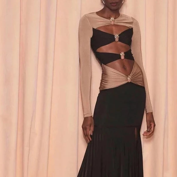 ADOL HOLLOW OUT MAXI DRESS