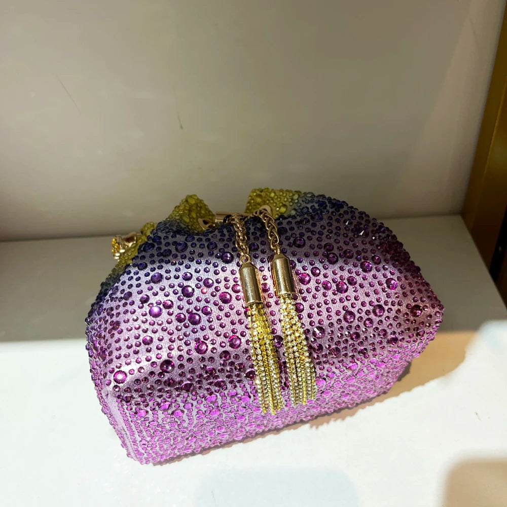 RHINESTONES CLUTCH HANDBAG PURSES