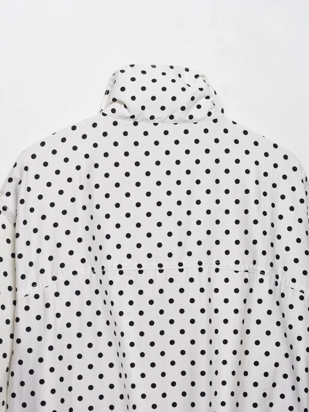 Polka Dot Two Piece Set with High Neck Jacket and Matching Pants or Shorts