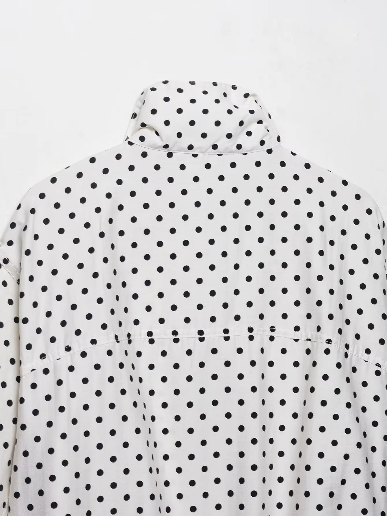 Polka Dot Two Piece Set with High Neck Jacket and Matching Pants or Shorts