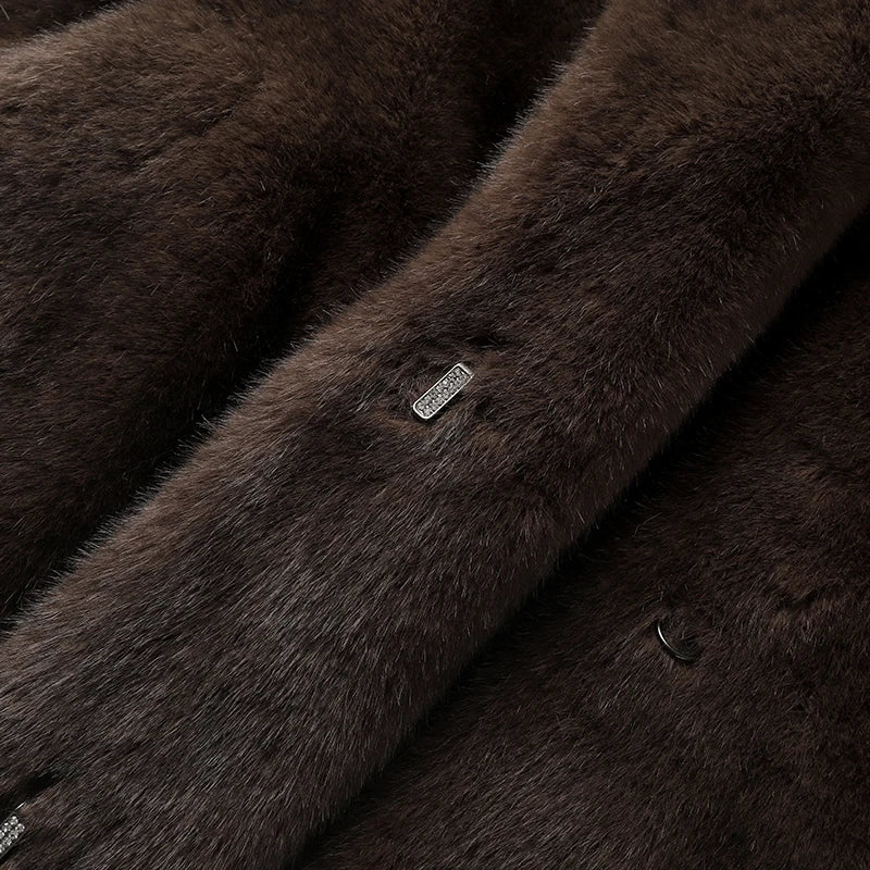 ANGELA FAUX MINK FUR COAT