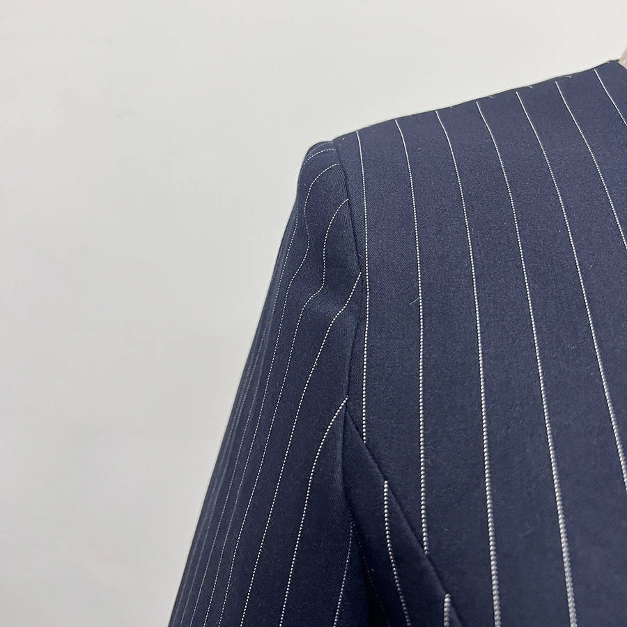STRIPED SLIM BLAZER