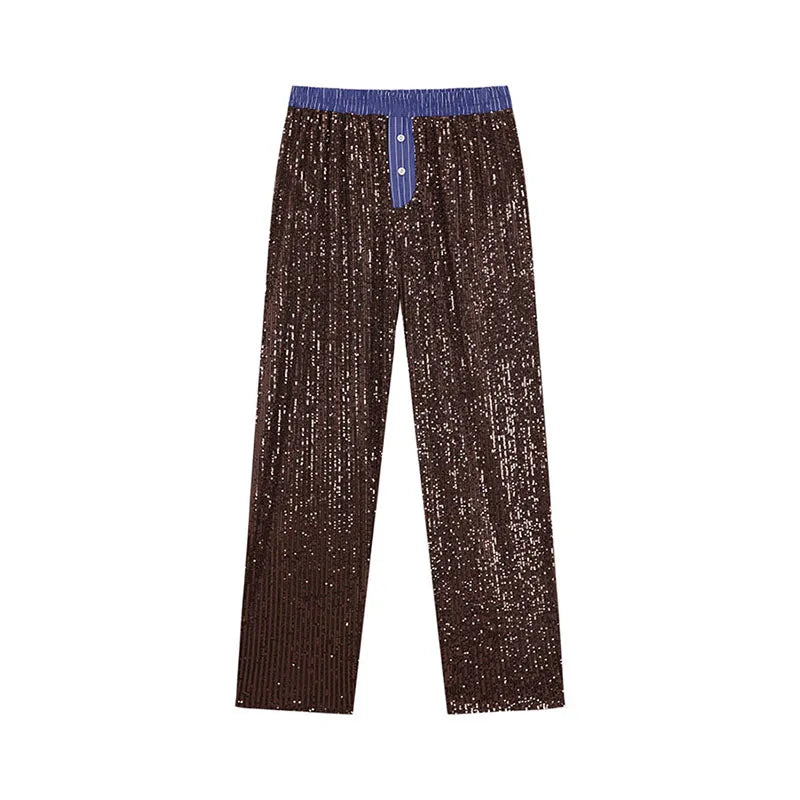 SEQUIN BLOUSE and PANTS SET