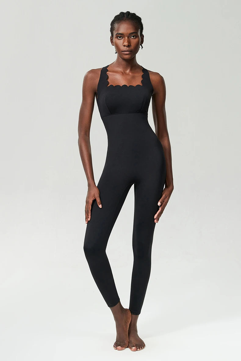 Women One Piece Gym Jumpsuit – Buttery Soft Stretch Yoga & Running Bodysuit