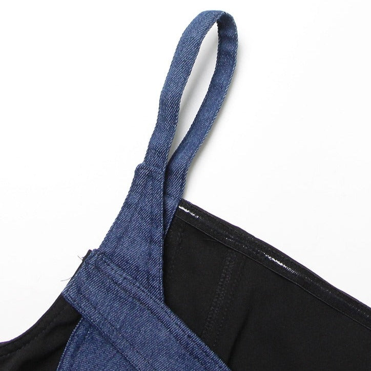 KHALY ZIPPER DENIM BODYSUIT