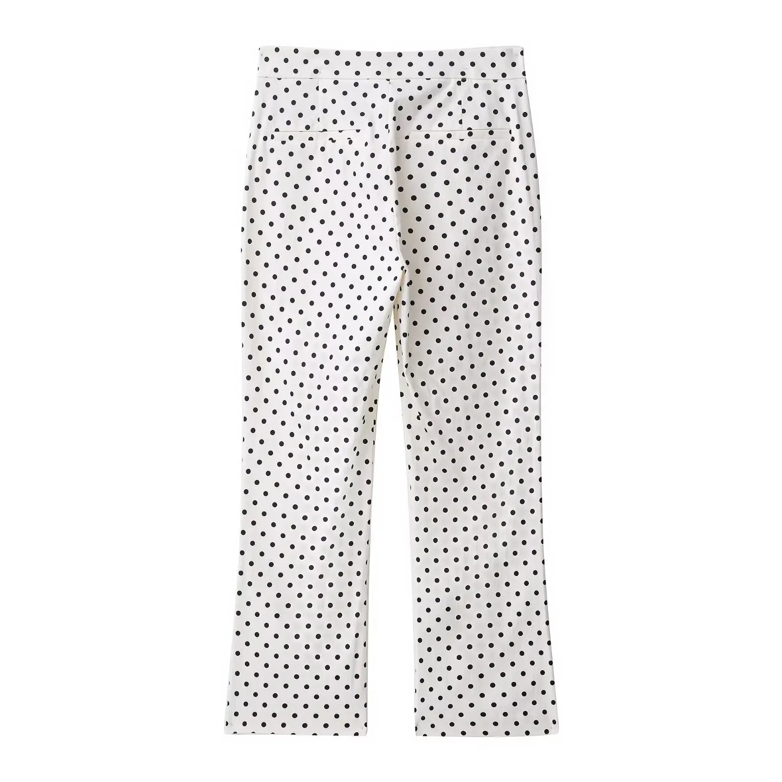 Polka Dot Two Piece Set with High Neck Jacket and Matching Pants or Shorts