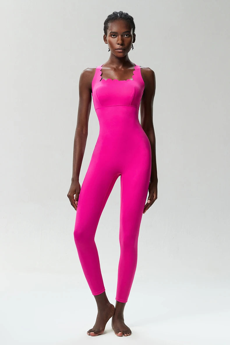 Women One Piece Gym Jumpsuit – Buttery Soft Stretch Yoga & Running Bodysuit