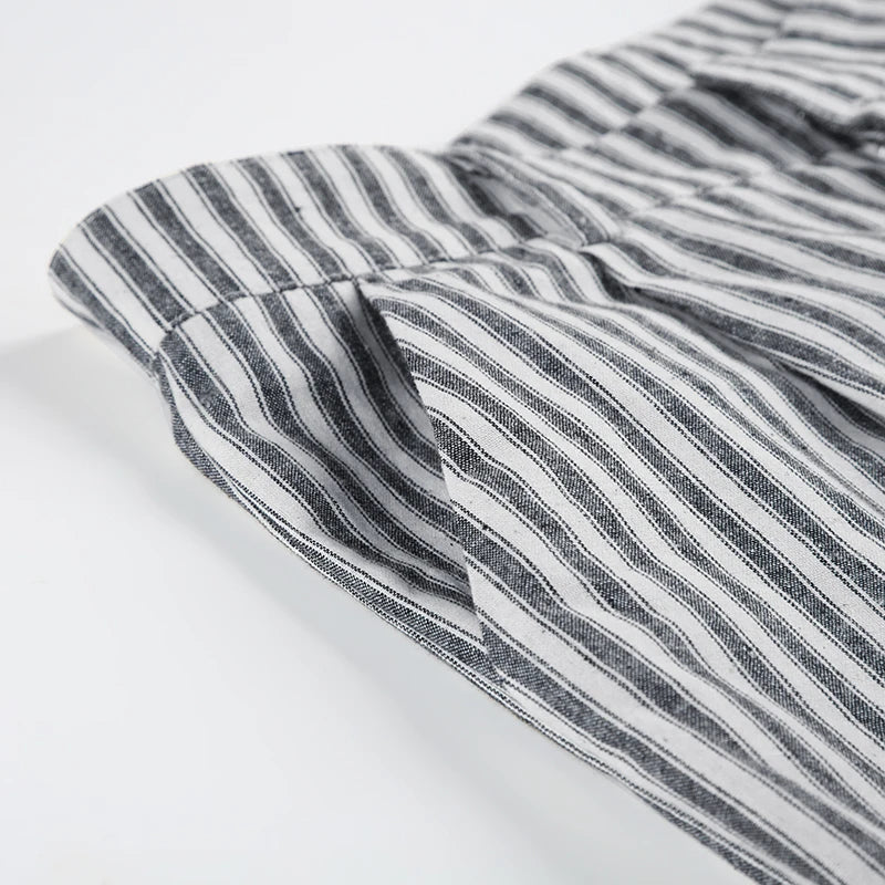Striped Low Waist Wide Leg Trousers for Women | Vintage Streetwear Summer Pants