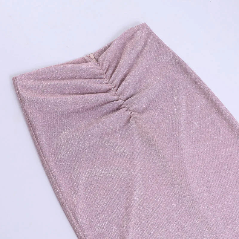 OLSY MAXI SKIRT and BLAZER GLITTER SET