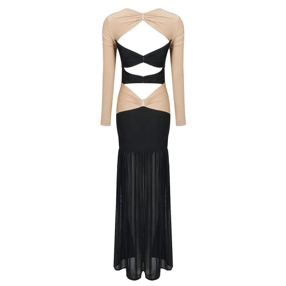 ADOL HOLLOW OUT MAXI DRESS