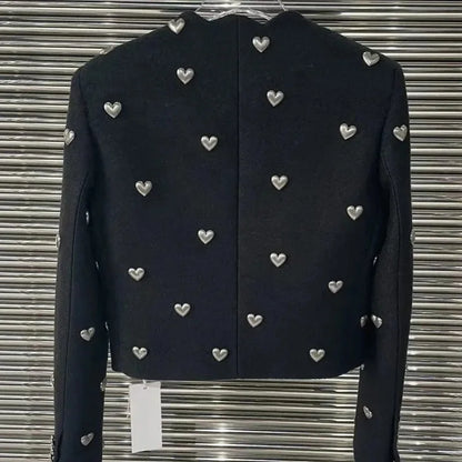 PATCHWORK IRREGULAR JACKET METAL HEARTS