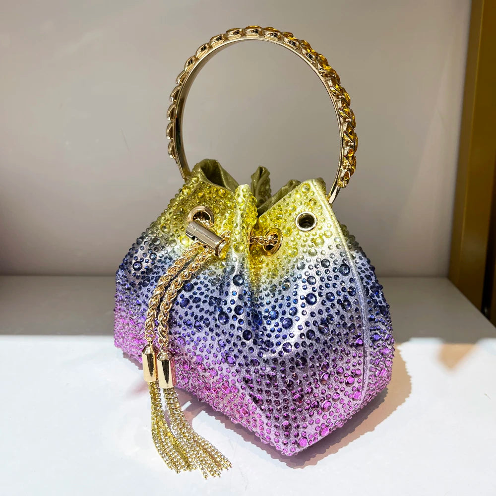 RHINESTONES CLUTCH HANDBAG PURSES