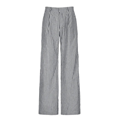 STRIPED LOW WAIST WIDE LEG PANTS