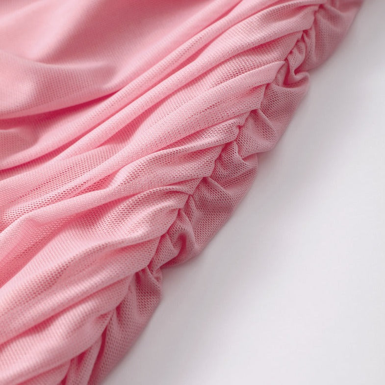 Pink Orange Gradient Strapless Bodycon Maxi Dress – Elegant Ombre Evening Gown for Women
