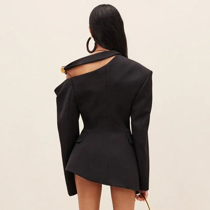 AMINA ONE SHOULDER BLAZER with BALL