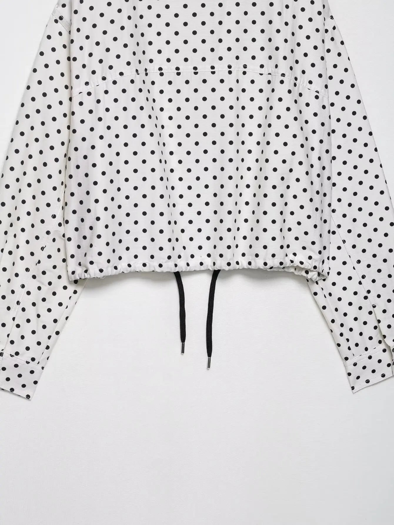 Polka Dot Two Piece Set with High Neck Jacket and Matching Pants or Shorts