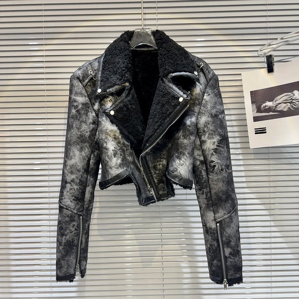 IMAN FAUX LEATHER JACKET